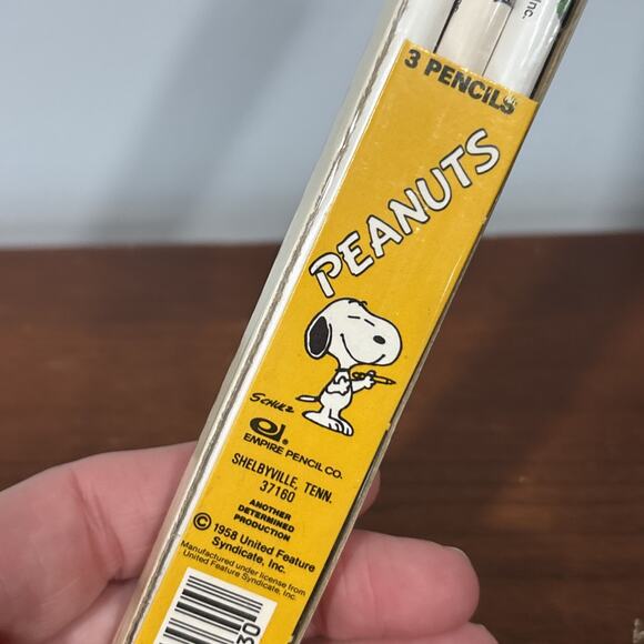 1958 Peanuts Snoopy Stationary 3 Pencil Pack NEW UNUSED - Picture 7 of 7